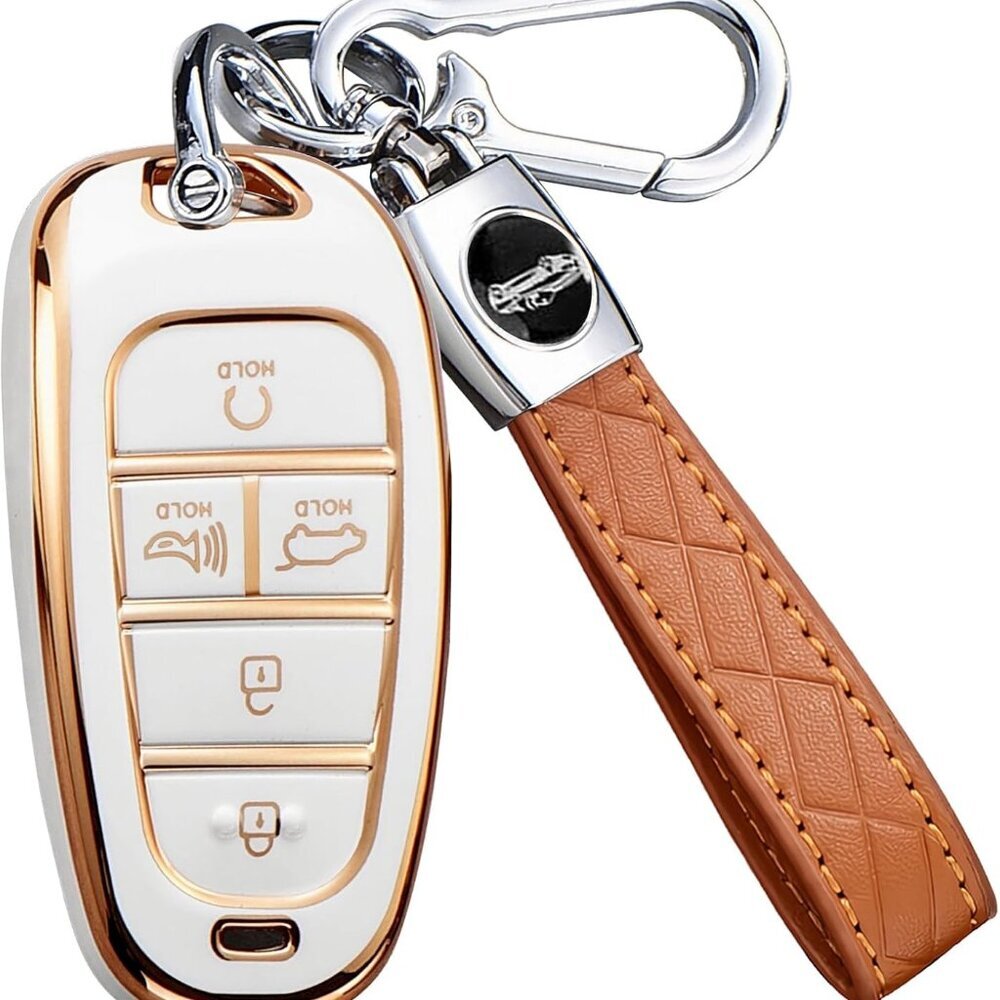 for Hyundai Key Fob Cover with Keychain, Premium TPU Key Case Shell for 2024 202